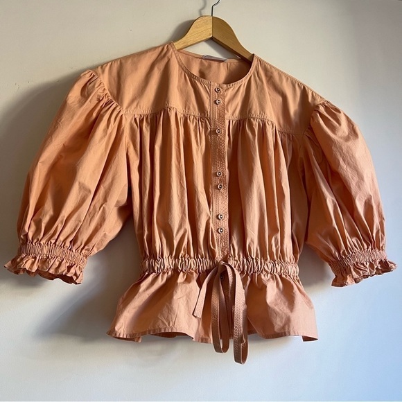 Ulla Johnson Minnie Blouse in Pale Coral - Picture 4 of 15